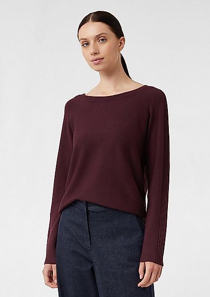 comma Longpullover Strickpullover Feinstrickpullover mit Rippdetails an Ärm günstig online kaufen