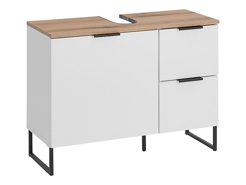 moebel-dich-auf Waschbeckenunterschrank Aspen 80 80 x 60 x 35 cm, Schwarz m günstig online kaufen