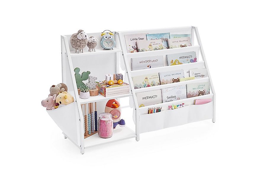 SONGMICS Spielzeugtruhe, Bücherregal Kinder, Spielzeugregal, mit Seitentasc günstig online kaufen