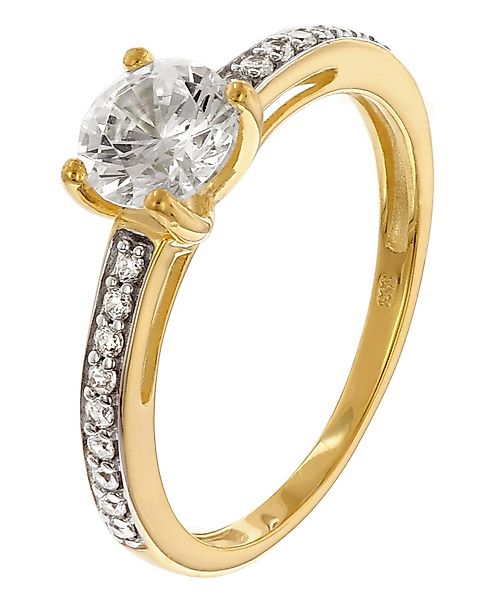 Glizz Goldring DamenGold 333/8K mit Zirkonia günstig online kaufen