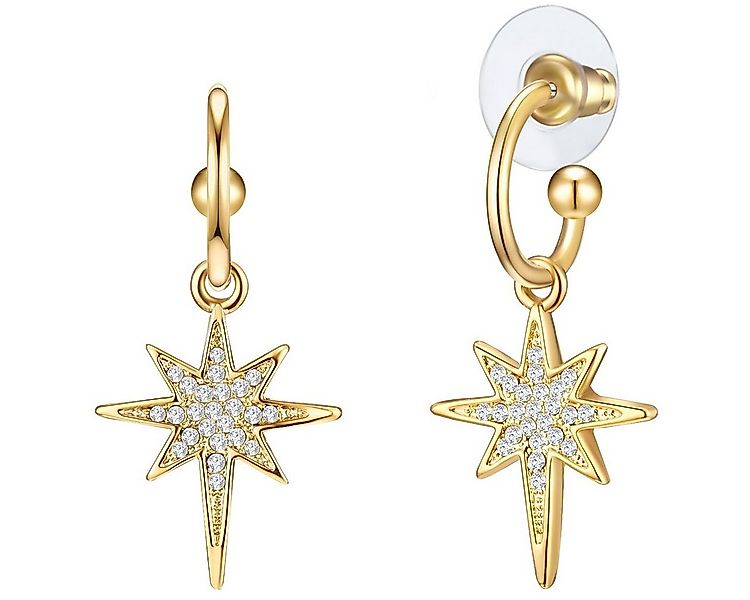 Lulu & Jane Paar Ohrhänger Stern gelbgold, mit Stern günstig online kaufen
