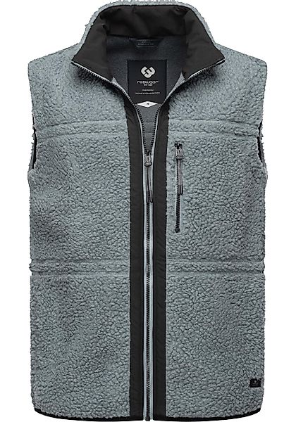 Ragwear Plüschweste "Noory Vest" Herren Basic ärmellose Teddy-Fleece Jacke günstig online kaufen