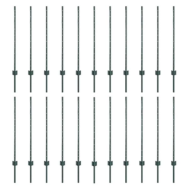 vidaXL Zaunpfosten 22 Stk Grün 140 cm Stahl 3335918 günstig online kaufen