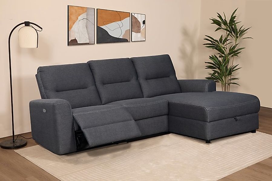 Home affaire Ecksofa "VENOIR, L-Form, 250 cm, manuelle u. elektrische Funkt günstig online kaufen