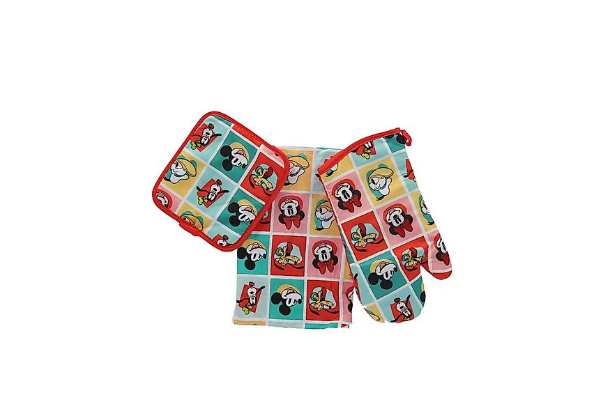 Disney Topflappen Küchenset Ofenhandschuh und Schürze für kleine Köche Bunt günstig online kaufen