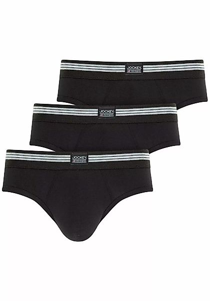 Jockey Slip "Cotton Stretch Brief", (3er Pack), Mittlere Bundhöhe günstig online kaufen