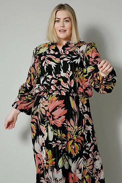 Sara Lindholm Hemdbluse Bluse florales Muster Hemdkragen Langarm günstig online kaufen