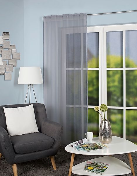 Home Basics Gardine "VINA" Multifunktionsband 1 Stk. tlg. halbtransparent günstig online kaufen