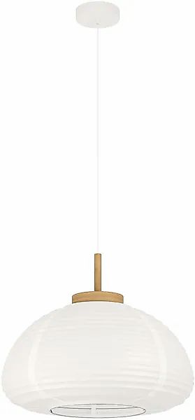 EGLO Hängeleuchte »Summerhill Hängelampe 1-fach, Japan-Stil, Metall, Holz u günstig online kaufen