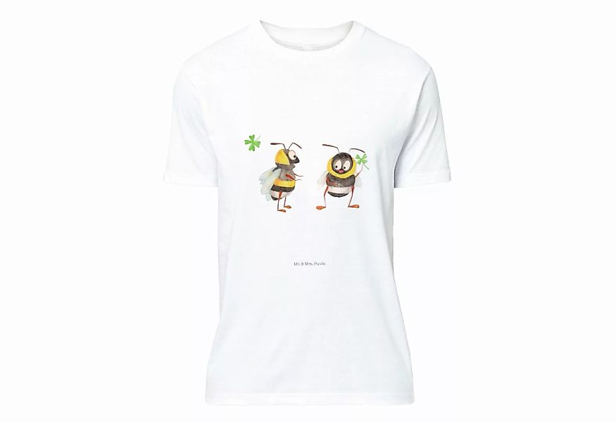 Mr. & Mrs. Panda T-Shirt Hummeln mit Kleeblatt - Weiß - Geschenk, Shirt, Na günstig online kaufen