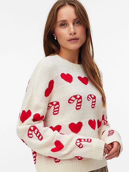 Vero Moda Weihnachtspullover VMCANDYHEARTS LS O-NECK günstig online kaufen