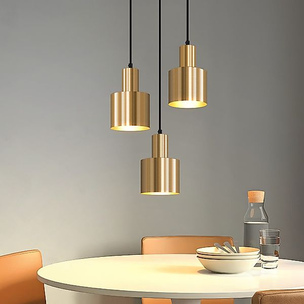 ZMH Pendelleuchte Esszimmer 3 Flammig Gold günstig online kaufen