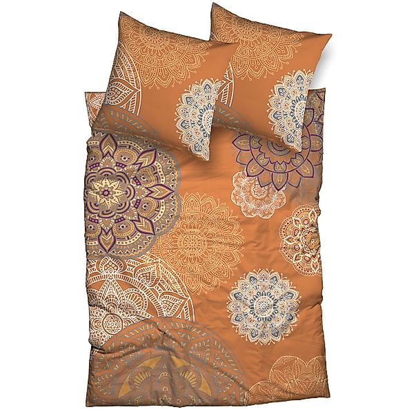 CASATEX Bettwäsche Eivissa Mango Silber, Biber, günstig online kaufen