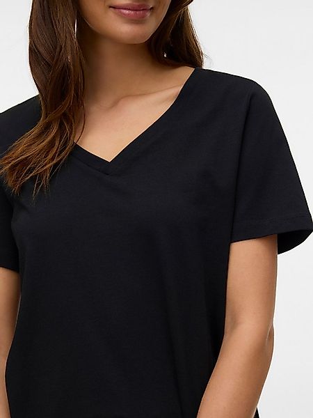 Vero Moda Kurzarmshirt VMPAULINA SS V-NECK T-SHIRT JRS NOOS Baumwolle günstig online kaufen