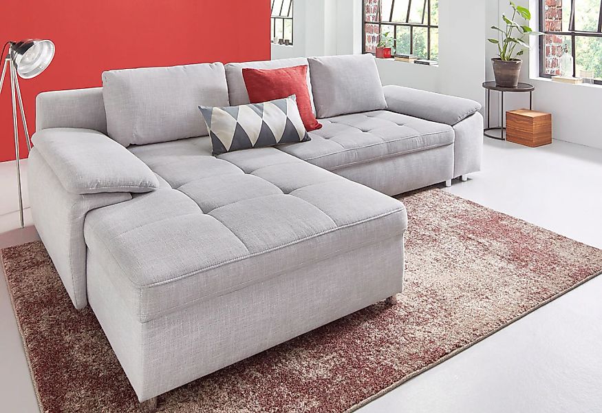 Home affaire Ecksofa "Labene L-Form" wahlweise mit Bettfunktion und Bettkas günstig online kaufen