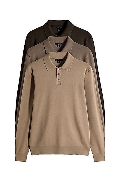 The Set Strickpullover The Set gestrickte Polo-Pullover, 3er-Pack (3-tlg) günstig online kaufen