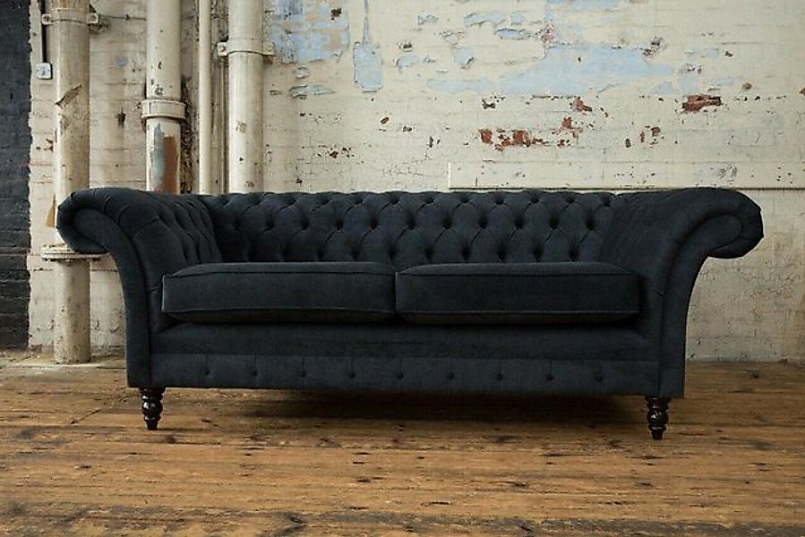 Xlmoebel 3-Sitzer Luxuriöses klassisches Textilsofa Chesterfield für 3 Pers günstig online kaufen