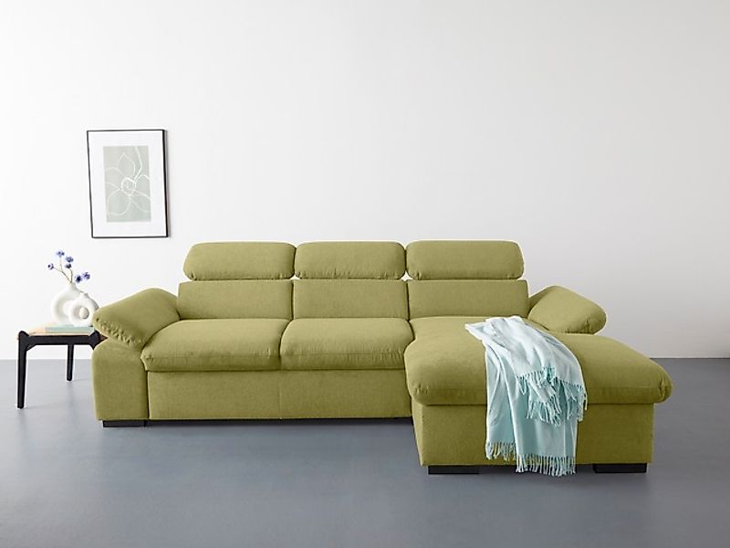 COTTA Ecksofa »Lola L-Form mit Kopfteilfunktion & Hocker«, (Set, mit Hocker günstig online kaufen