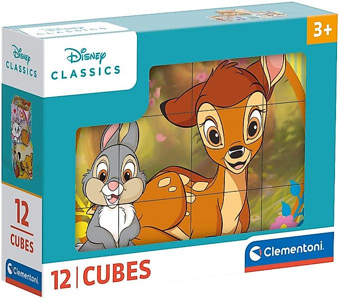 Clementoni® Würfelpuzzle Disney Classics, 12 Puzzleteile, Made in Europe günstig online kaufen