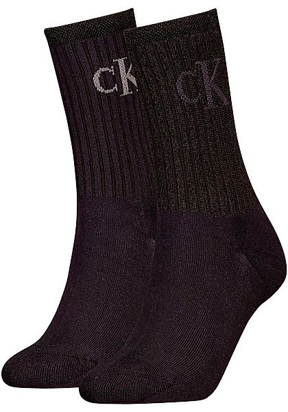 Calvin Klein Jeans Socken CKJ WOMEN SOCK 2P GLOSSY RIB (2-Paar, 2 Paar) mit günstig online kaufen