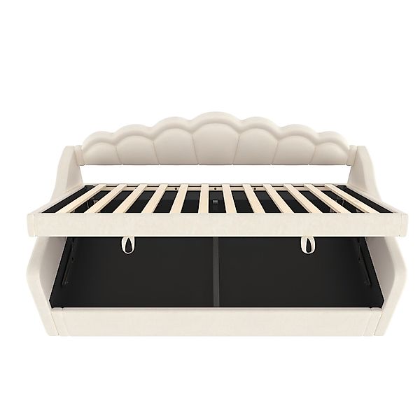 SOFTWEARY Schlafsofa mit LED-Beleuchtung, Bettkasten, 90x200 günstig online kaufen