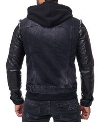 Cipo & Baxx Jeansjacke Kapuzen Denim günstig online kaufen