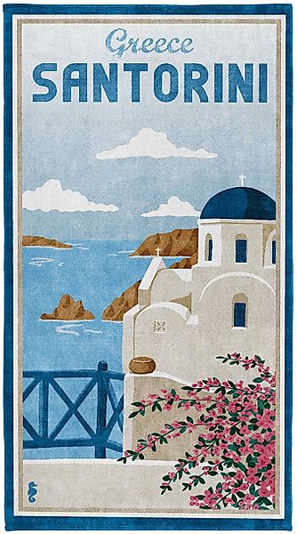Seahorse Strandtuch »Santorini«, (1 St., Strandtuch 90 x 170 cm), 90x170, f günstig online kaufen