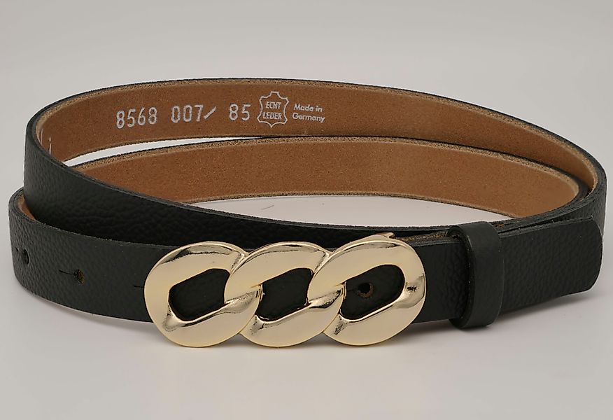 AnnaMatoni Ledergürtel mit goldener Schließe günstig online kaufen