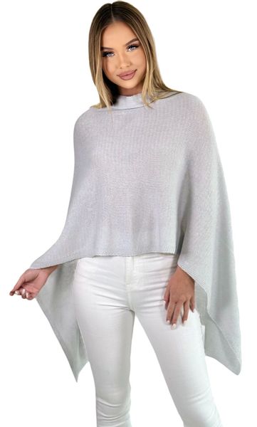 Mississhop Strickponcho Damen Poncho Cape Überwurf günstig online kaufen