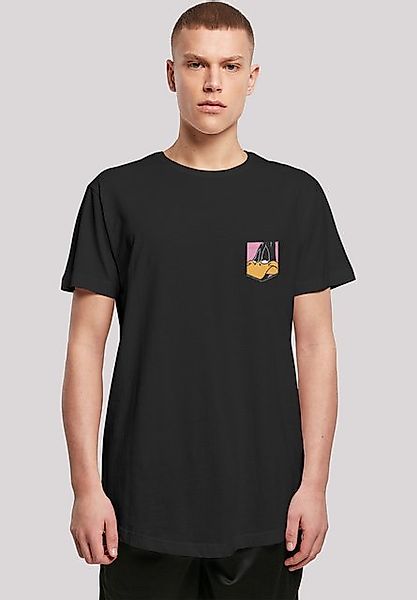 F4NT4STIC T-Shirt Looney Tunes Daffy Duck Face Faux Pocket Print günstig online kaufen