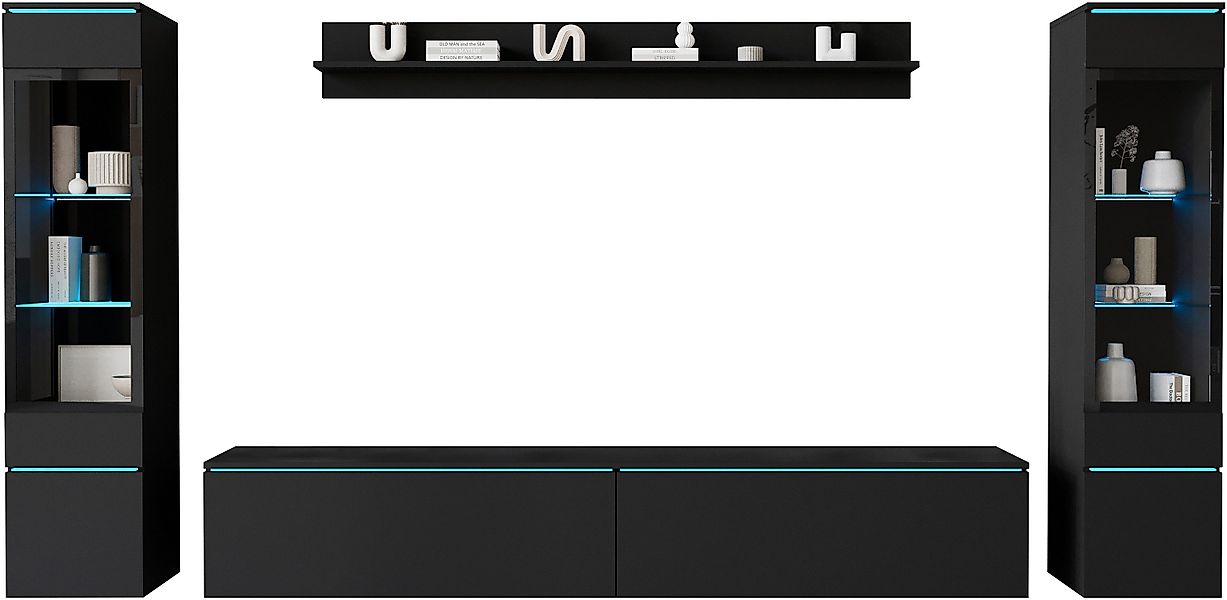 INOSIGN Wohnwand VERA II, Vitrinen Türanschlag günstig online kaufen