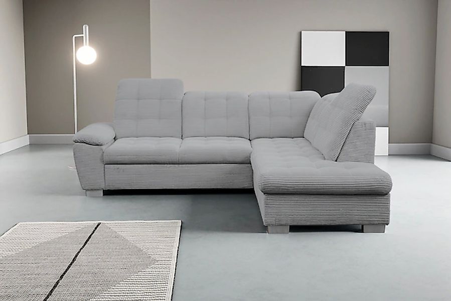 WERK2 Ecksofa »Bonny inkl. Kopfteilverstellung, Bettfunktion, Stauraum, L-F günstig online kaufen