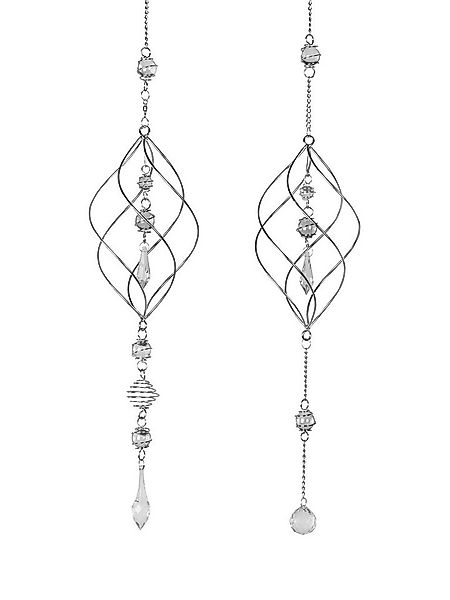 formano Dekohänger Dekohänger 2er Set Spiralen Edelstahl silber 58 cm, ganz günstig online kaufen