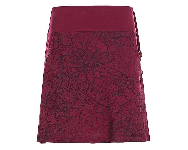 Vishes Minirock Kurzer Damen Baumwoll-Rock Mini-Rock mit Blumen-Spitze bedr günstig online kaufen