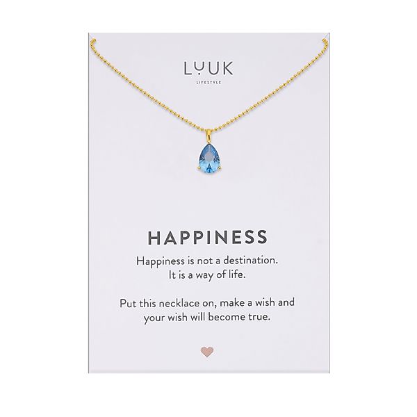 LUUK LIFESTYLE Kette mit Anhänger Himmelblau, günstig online kaufen