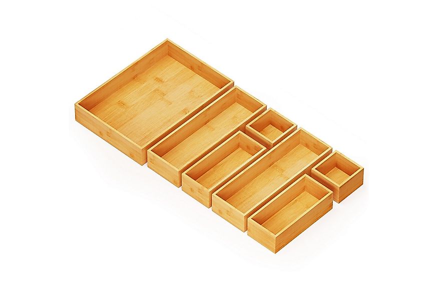 SpaceAid Aufbewahrungsbox Bambus-Schubladenorganizer-Aufbewahrungsboxen-Set günstig online kaufen