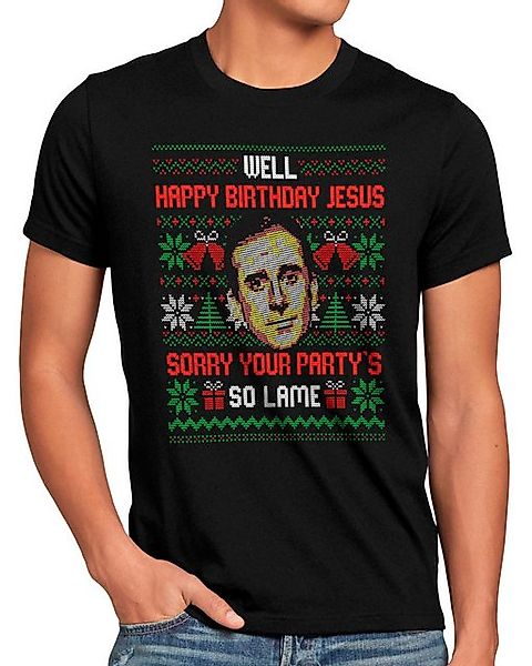 style3 T-Shirt Jesus the office steve carell dunder mifflin ugly sweater we günstig online kaufen