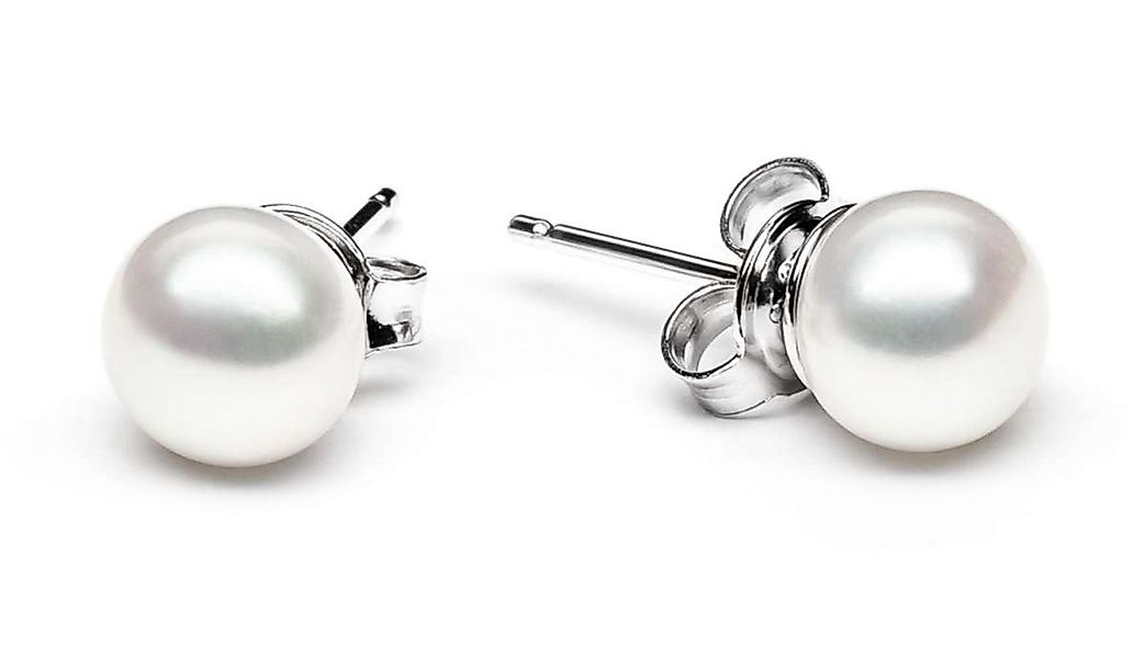 Gaura Pearls Paar Ohrstecker, Perlenohrstecker, weiß, günstig online kaufen