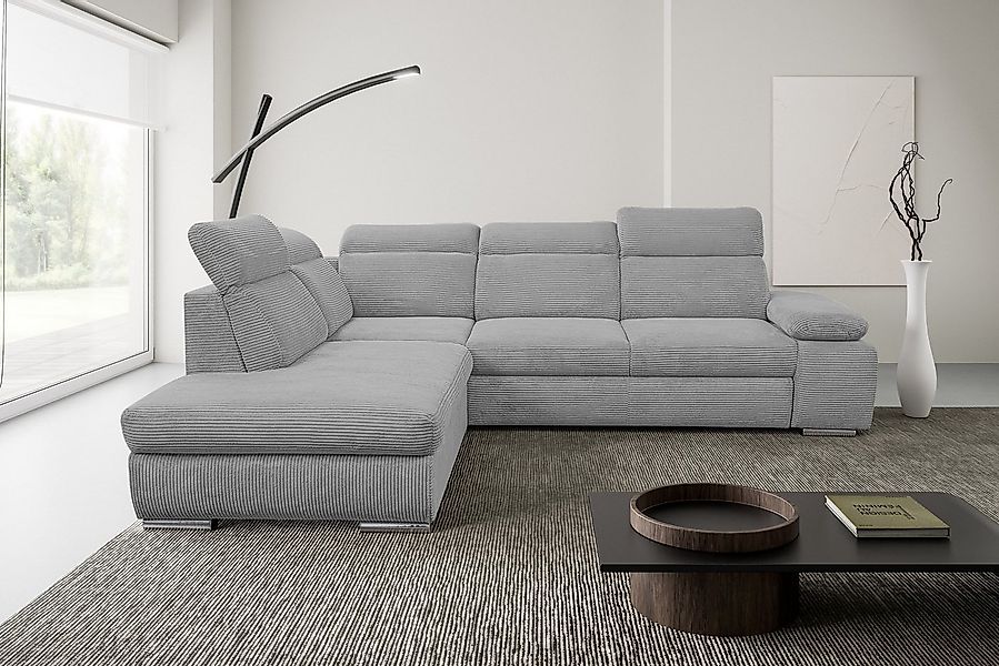 WERK2 Ecksofa Alicante Cord, inkl. Bettfunktion & Bettkasten, Breite 280cm, günstig online kaufen