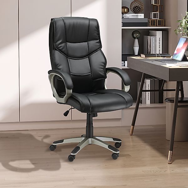 HOMCOM Bürostuhl höhenverstellbar 114–124H cm, mit Wippfunktion, ergonomisc günstig online kaufen