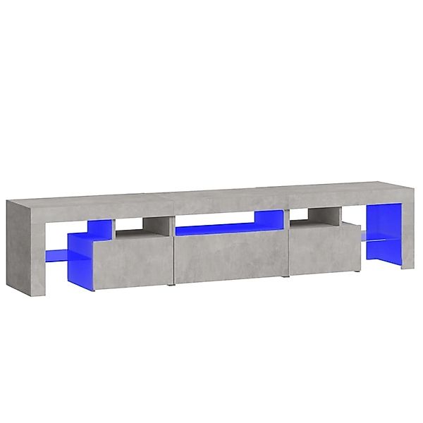 VidaXL TV-Schrank mit LED-Leuchten Betongrau 200x36,5x40 cm günstig online kaufen
