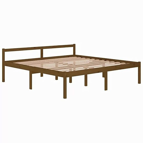 furnicato Bett Seniorenbett Honigbraun 200x200 cm Massivholz Kiefer (1-tlg) günstig online kaufen