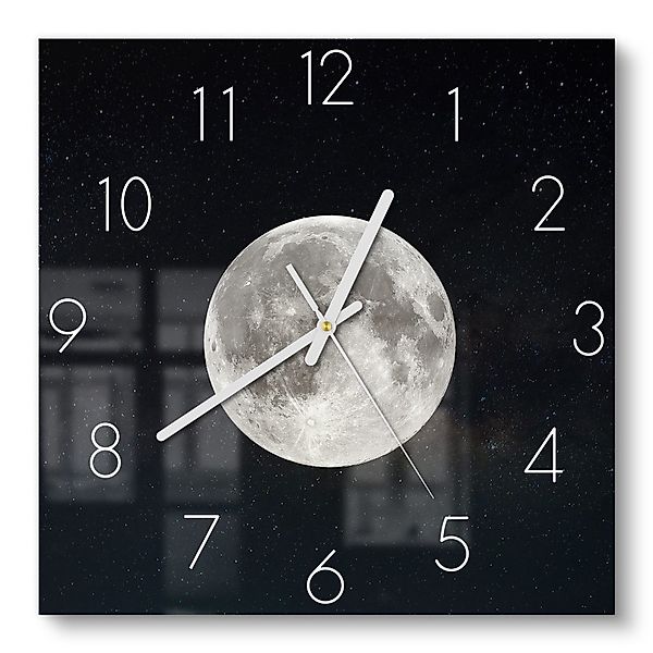 DEQORI Wanduhr 'Mondnachtzauber' (Glas Glasuhr modern günstig online kaufen
