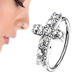 Taffstyle Nasenpiercing Piercing Biegbar Kreuz mit günstig online kaufen