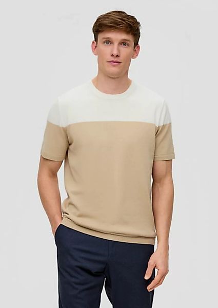 s.Oliver BLACK LABEL Strickpullover Strickshirt mit Colour-Blocking Rippble günstig online kaufen