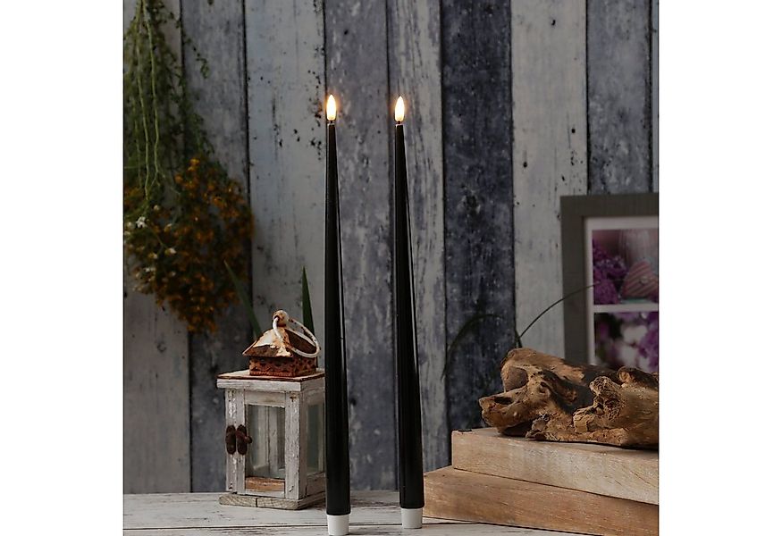 Deluxe Homeart LED-Kerze LED Stabkerzen ELLA Deluxe Tafelkerze flackernd H: günstig online kaufen