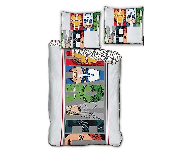 MARVEL Bettwäsche Marvel Avengers Bettwäsche Set, Mikrofaser, Deckenbezug 1 günstig online kaufen