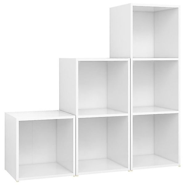 vidaXL TV-Schrank 3-tlg. TV-Schrank-Set Weiß Holzwerkstoff (1-St) günstig online kaufen