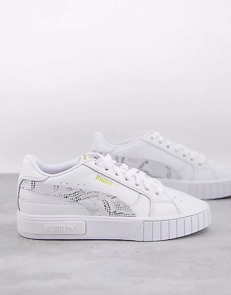 Puma – Cali Star – Sneaker in Weiß und mit Schlangenmuster-Mehrfarbig günstig online kaufen