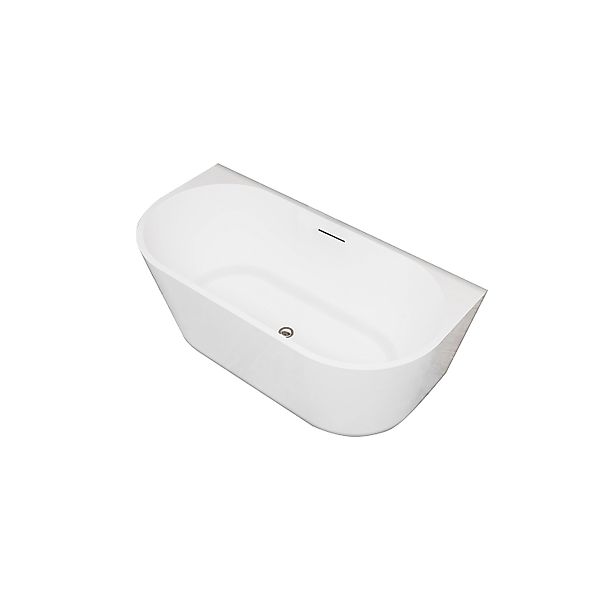 AICA Freistehende Badewanne 150x75cm Weiß Acrylwannen Badewannen Komplettse günstig online kaufen